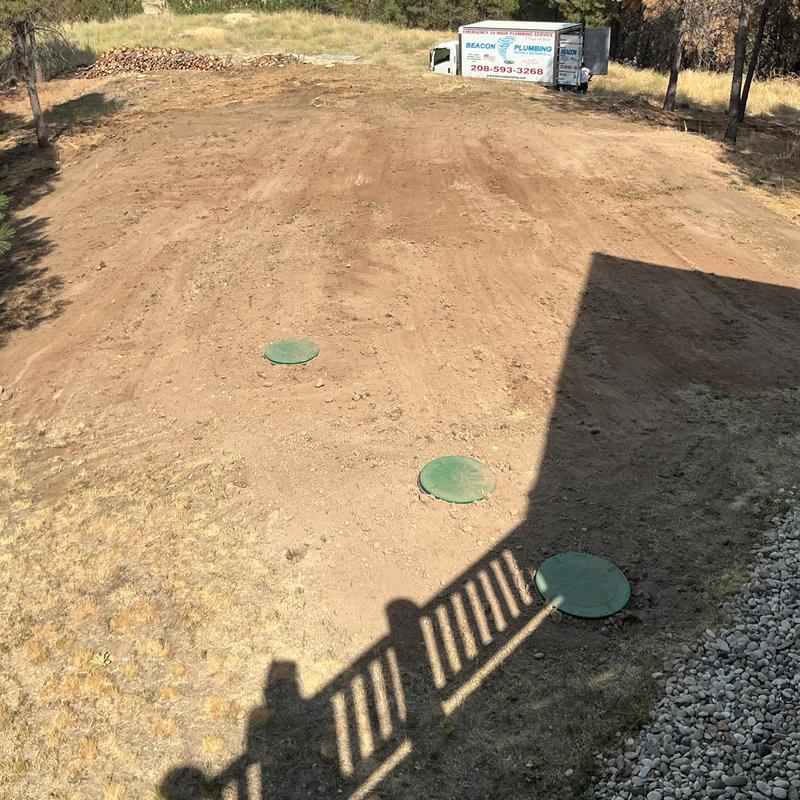 Drain field with new leg and D box installation
