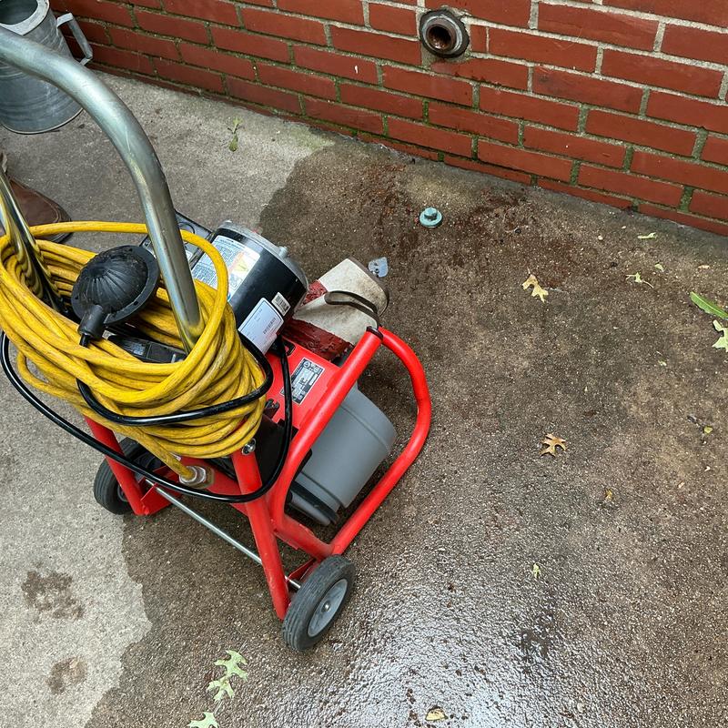 Kitchen drain line with plumbing drain snake machine