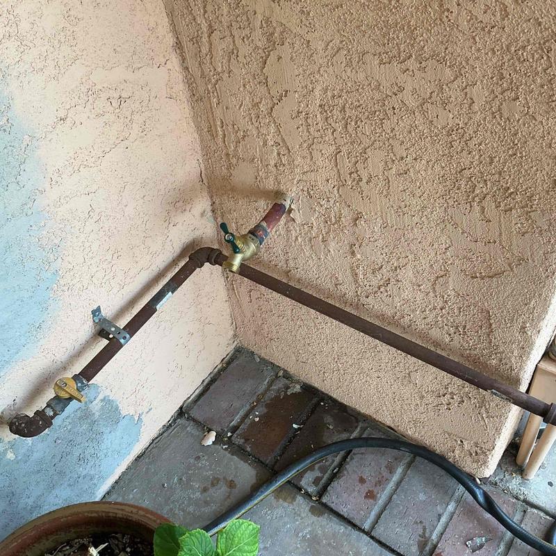 34 threaded hose bib installation on exterior wall