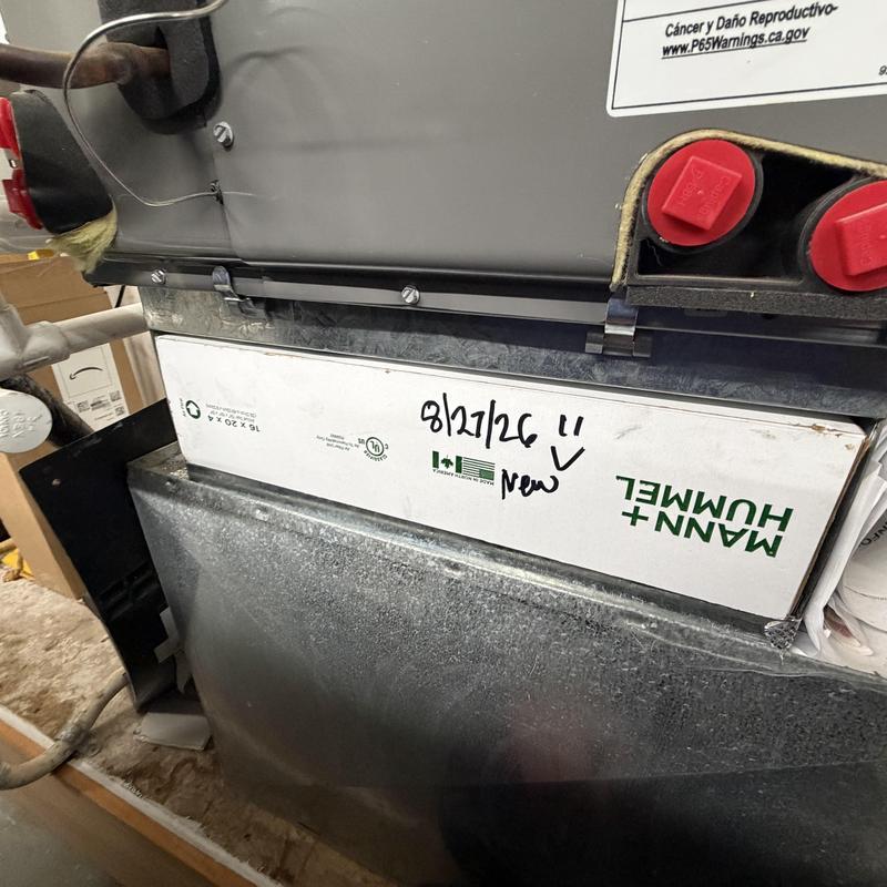 Mann+Hummel air filter installed in HVAC system