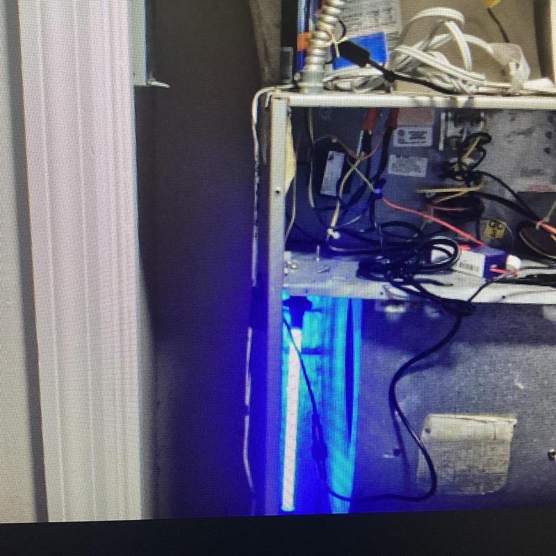 UV light installation inside HVAC unit with wiring UV light installation inside HVAC unit with wiring