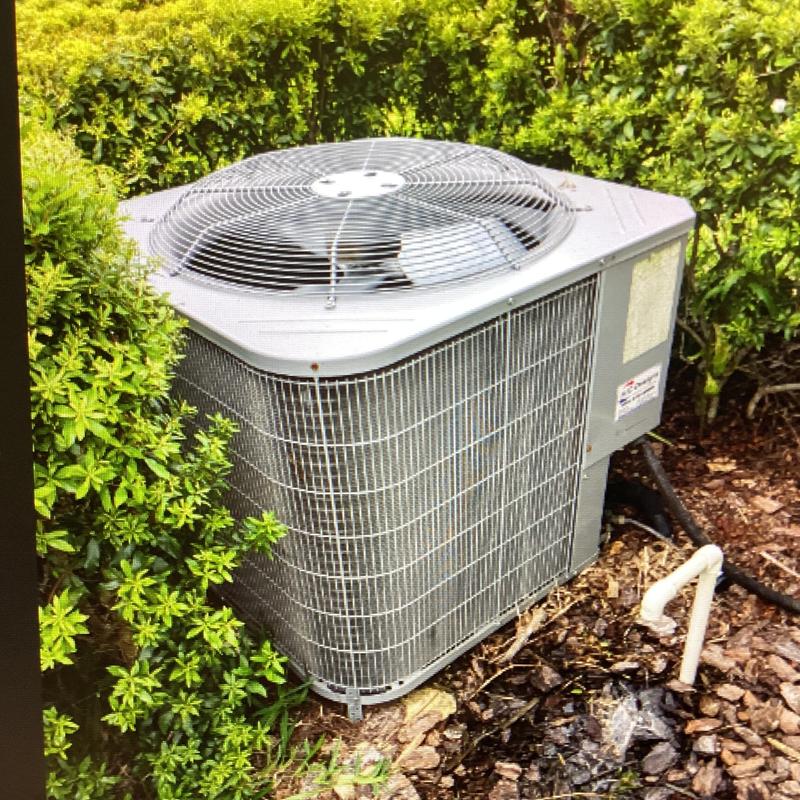 Air conditioner unit with clean coils and flushed drain line Air conditioner unit with clean coils and flushed drain line