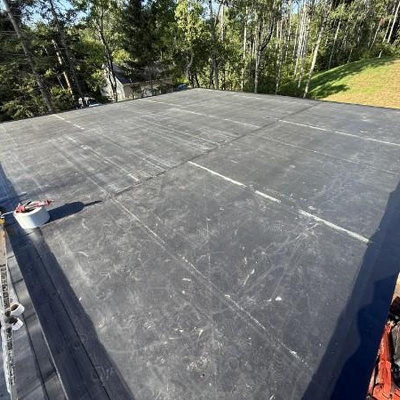 GenFlex EPDM roofing membrane on garage roof GenFlex EPDM roofing membrane on garage roof