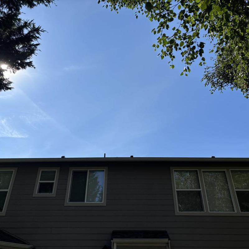 Roof edge and vents on residential house