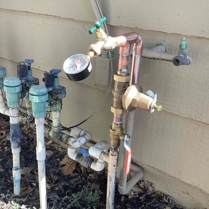 Water pressure regulator and shut-off valve installation