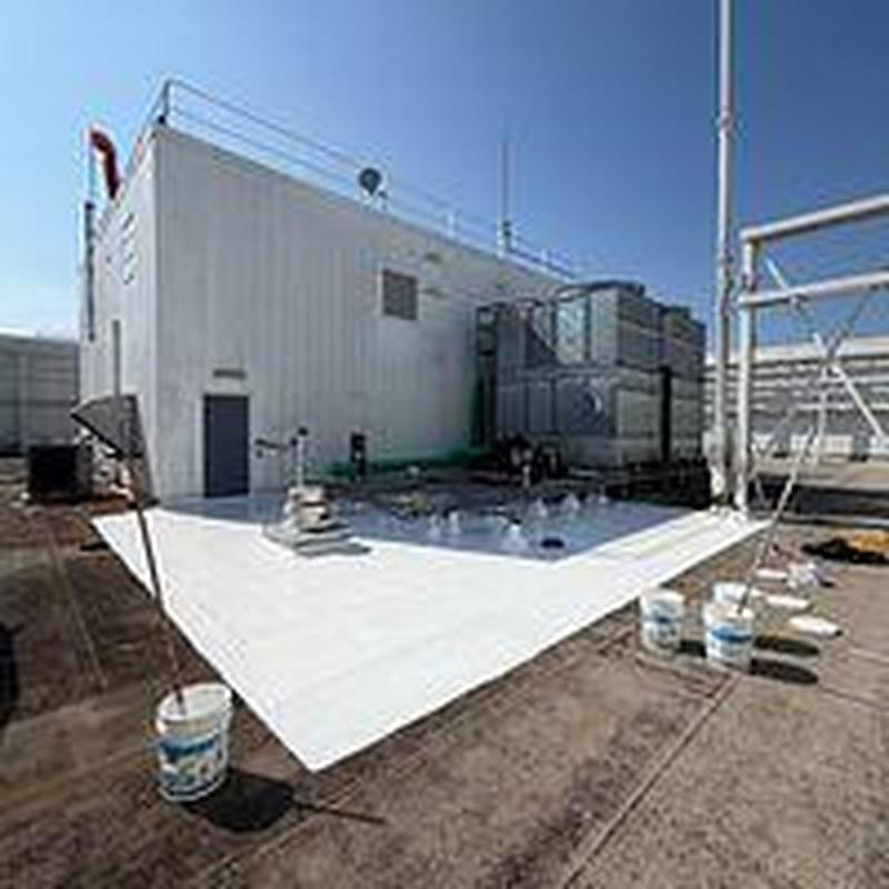 TPO roofing membrane replacement on commercial roof TPO roofing membrane replacement on commercial roof