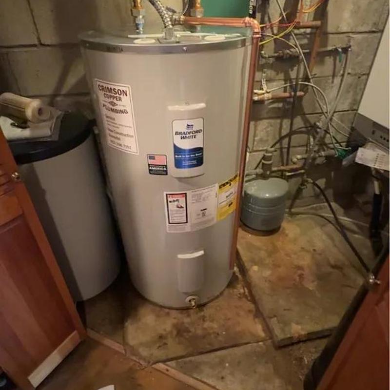 Electric water heater conversion with copper piping