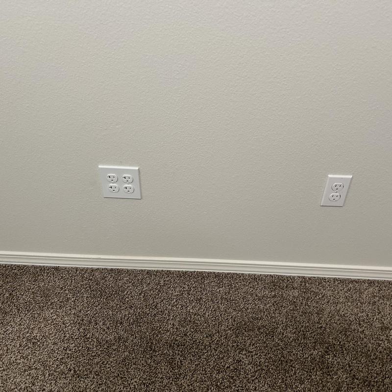 Dedicated 120V 20A bedroom receptacles on wall Dedicated 120V 20A bedroom receptacles on wall