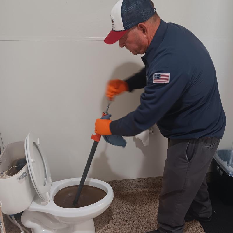 Toilet drain snaking and clog removal with inspection camera Toilet drain snaking and clog removal with inspection camera