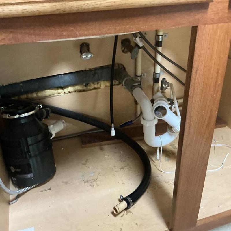Double bolt kitchen sink drain with disposer kit installed