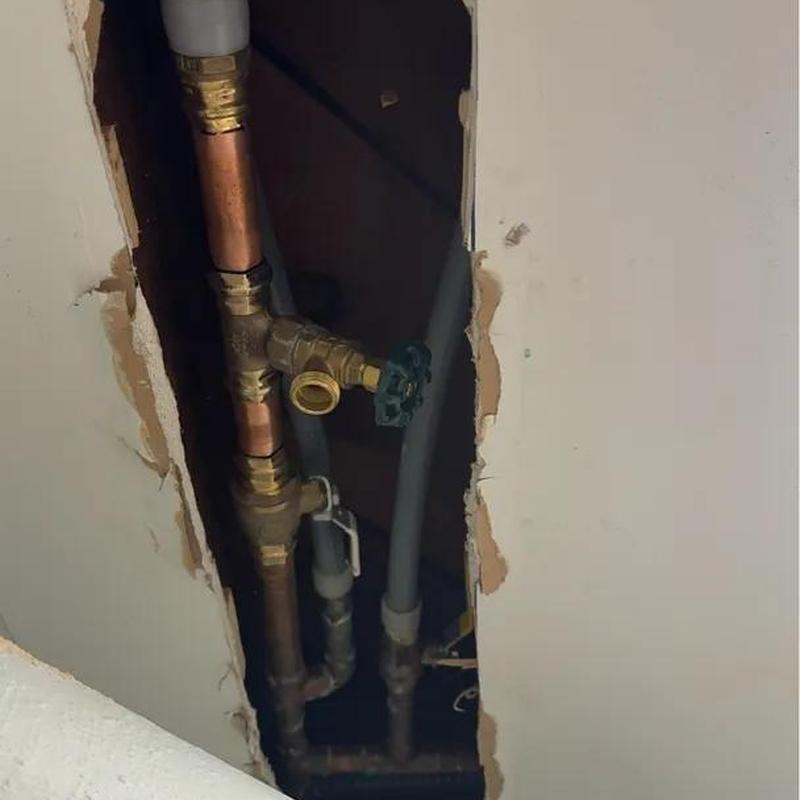 Irrigation shutoff valve inside wall cavity