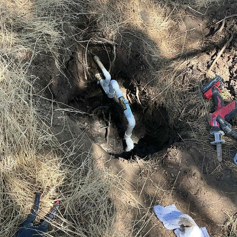 1-inch brass FIP ball valve installation in ground pipe