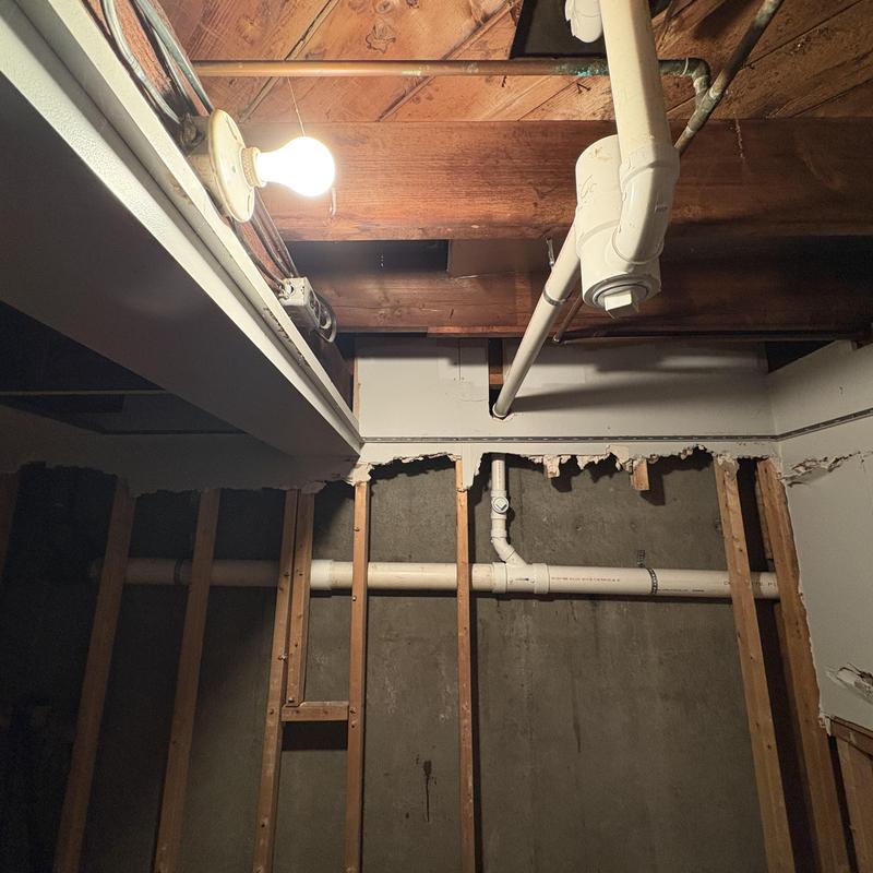 3 inch PVC drain and tub waste pipe installation