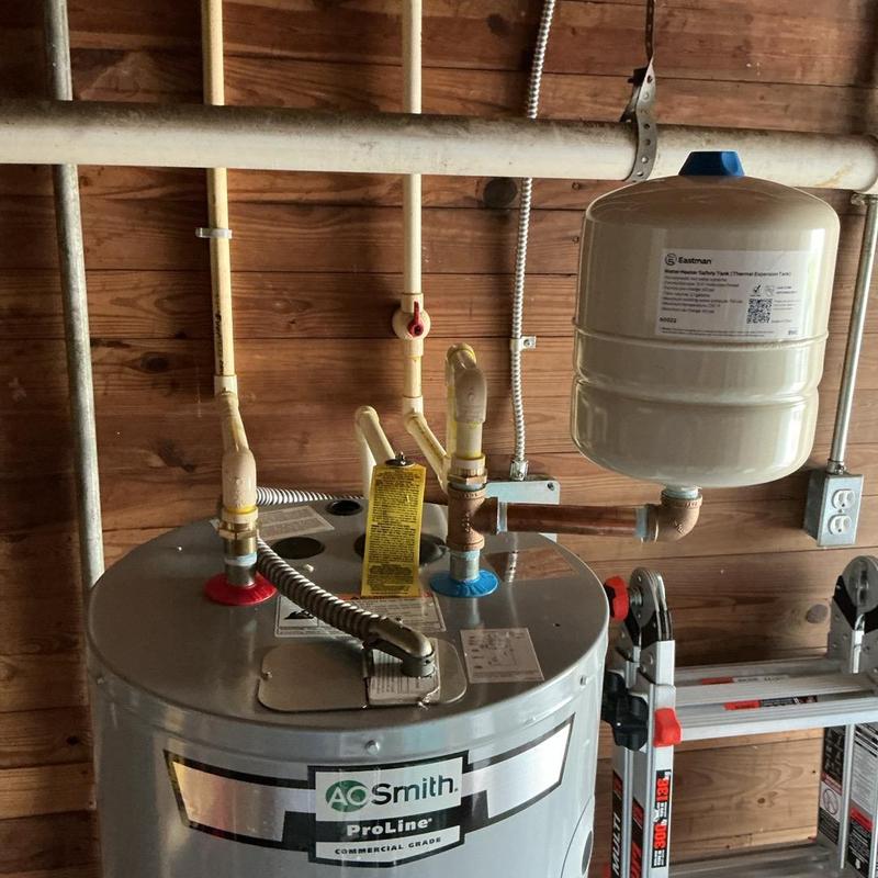 A.O. Smith 50-gallon water heater installation