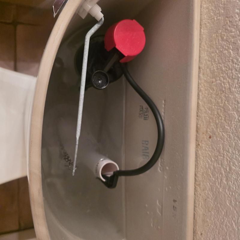 Toilet fill valve and float arm replacement inside tank