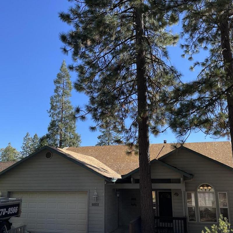 GAF asphalt shingle roof on residential cabin