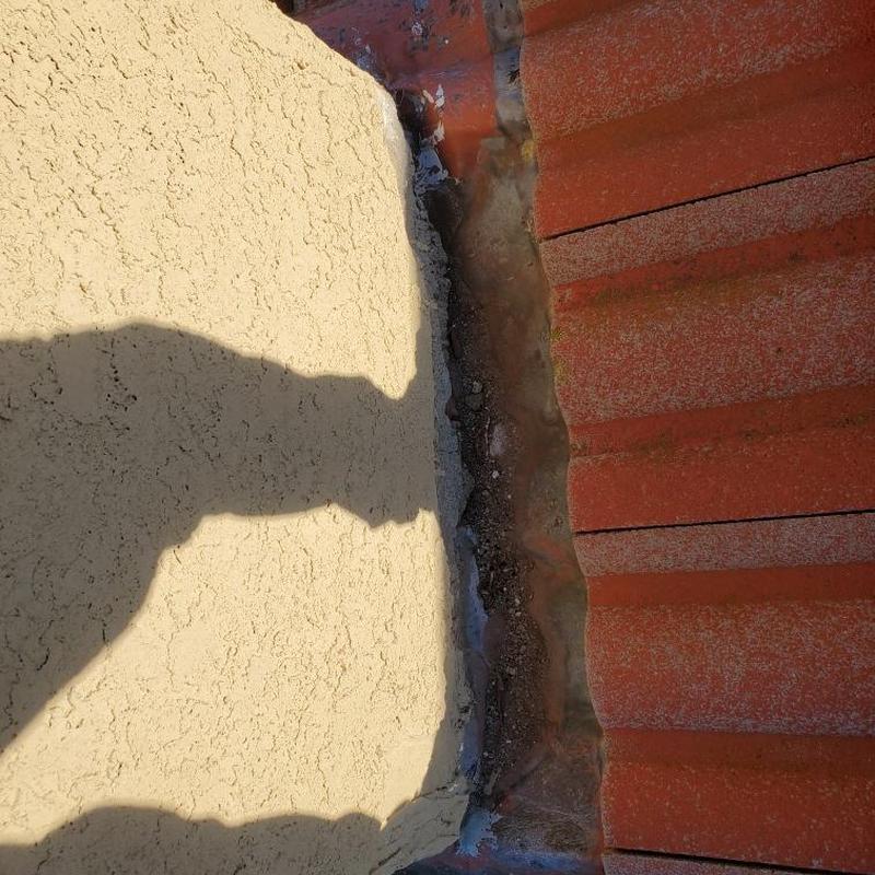 Tile roof flashing with sealant repair detail in Sonora