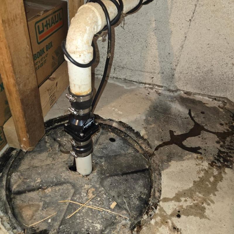 Sump pump check valve and discharge pipe installation