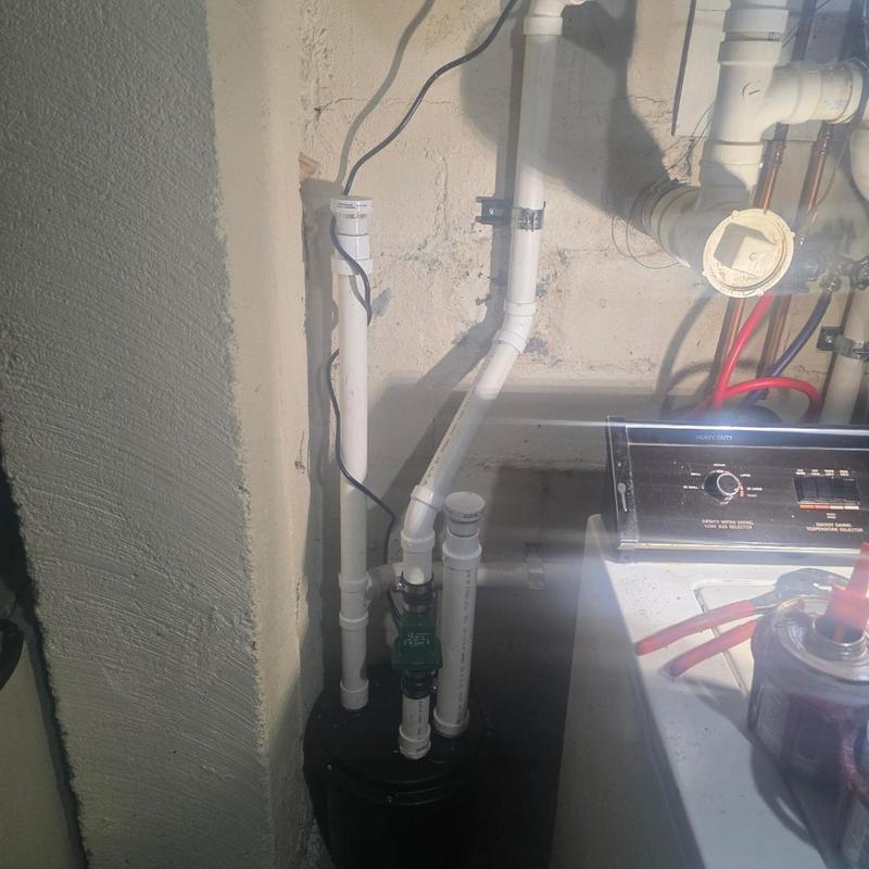 Bucket pump installation with new boiler drains