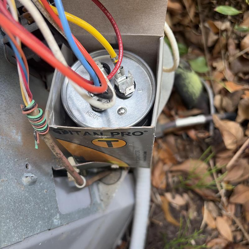 Compressor start run capacitor installation with wiring Compressor start run capacitor installation with wiring
