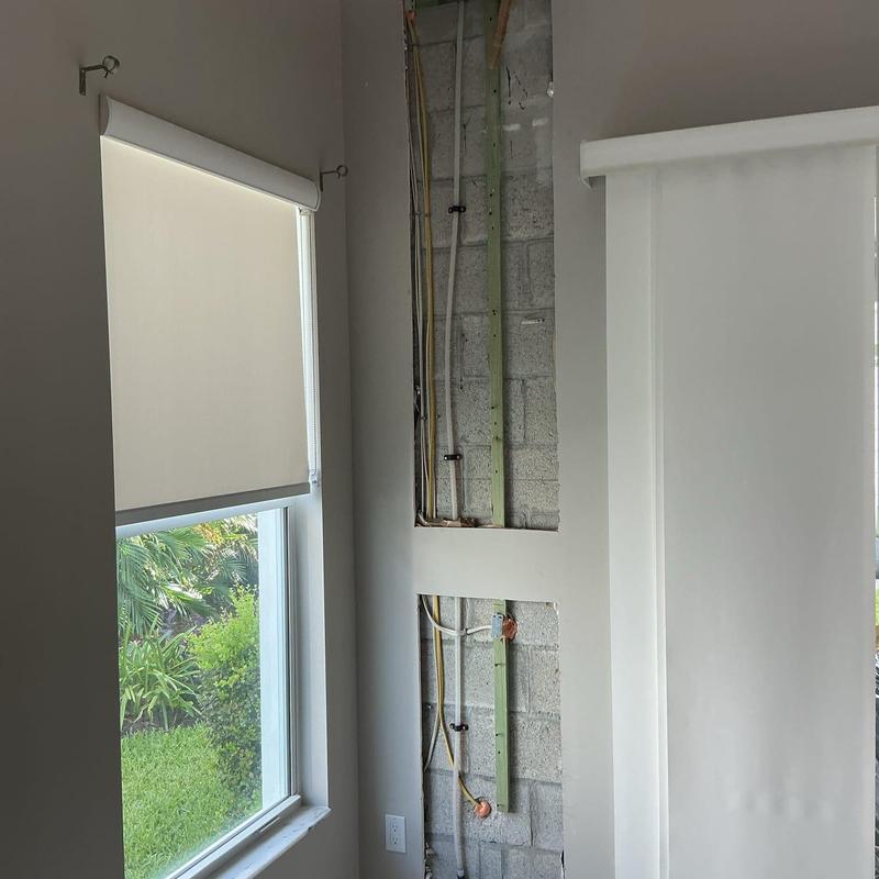 Uponor PEX repipe pipes exposed in wall cavity Uponor PEX repipe pipes exposed in wall cavity