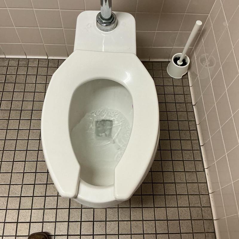 Toilet supply line with adjusted water pressure and flapper