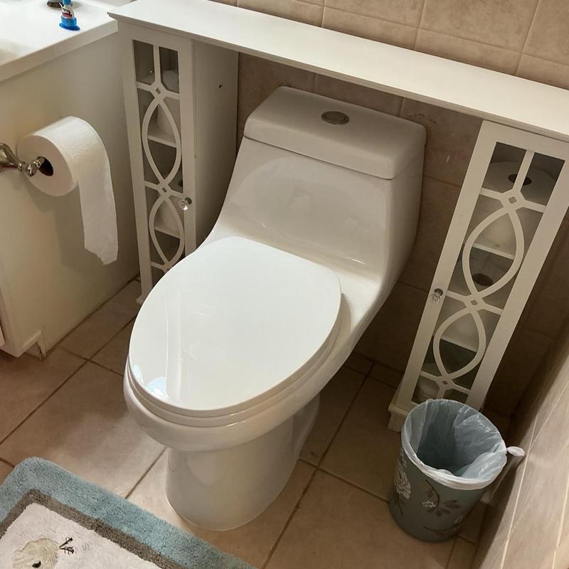 Toilet replacement with caulking and testing
