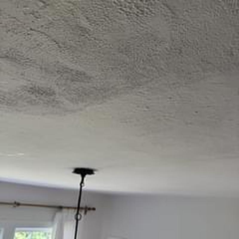 Shower pan liner leak causing ceiling water damage