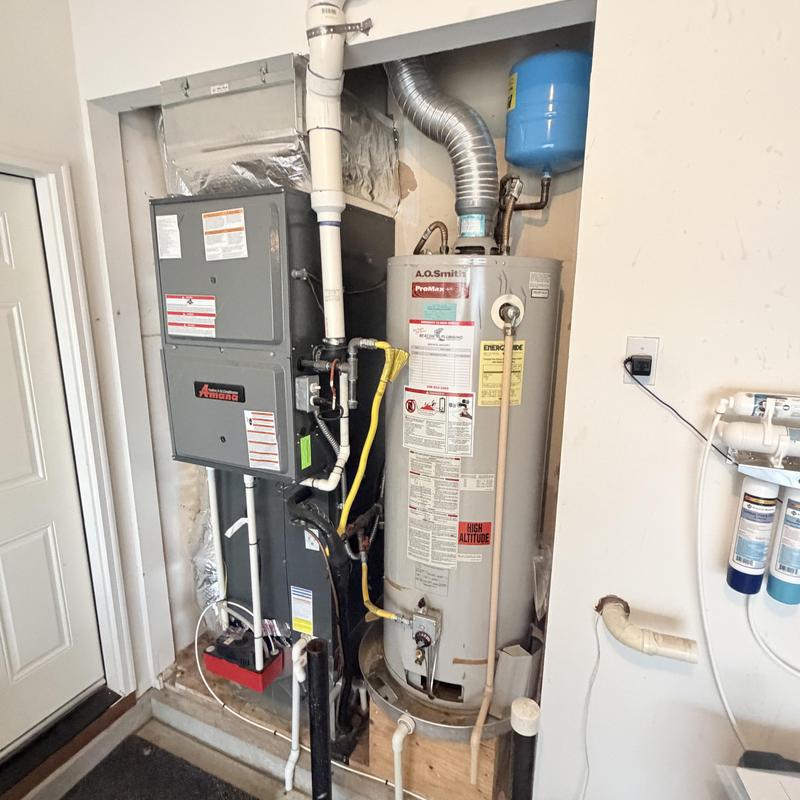 A.O. Smith water heater with expansion tank installation A.O. Smith water heater with expansion tank installation