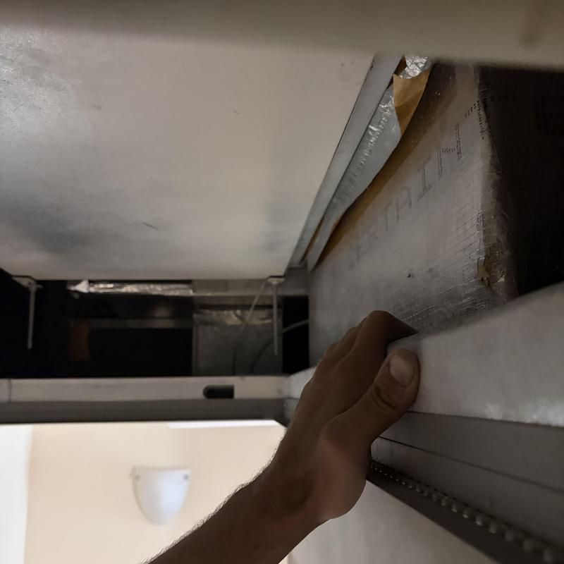 Unit 202 HVAC system inspection and hand placement Unit 202 HVAC system inspection and hand placement