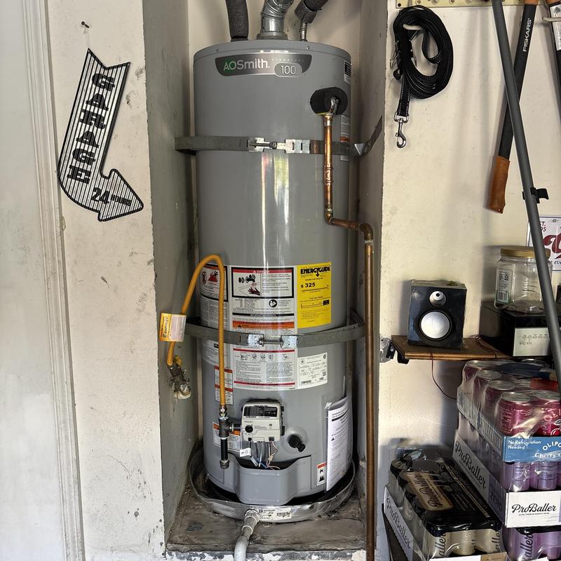Water heater installation with new copper piping Water heater installation with new copper piping