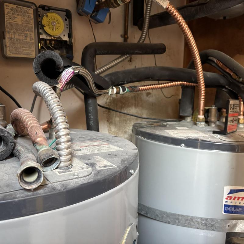 Water heater supply line replacement with copper piping Water heater supply line replacement with copper piping