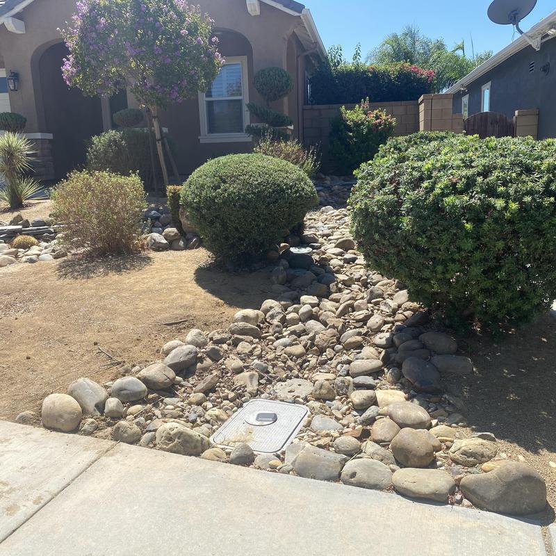 1-14” Main Water Service Line with valve box and landscaping 1-14” Main Water Service Line with valve box and landscaping