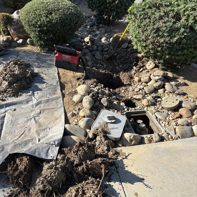 1-14” main water service line exposed for spot repair 1-14” main water service line exposed for spot repair