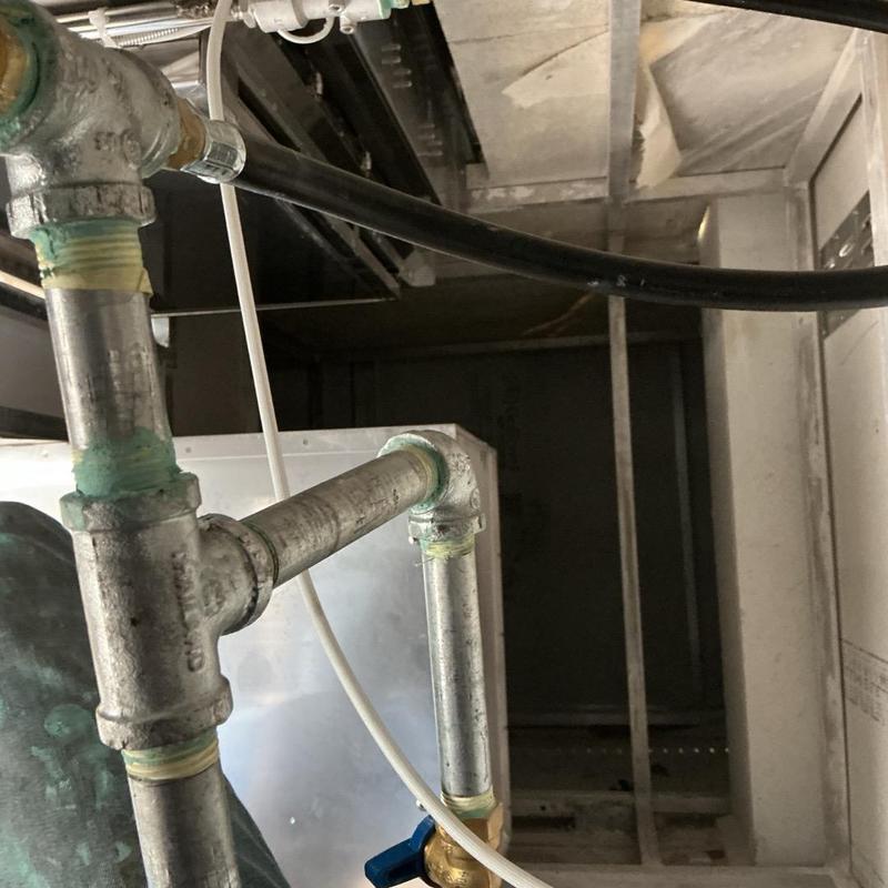 Gas grill outdoor supply lines with fittings and valves