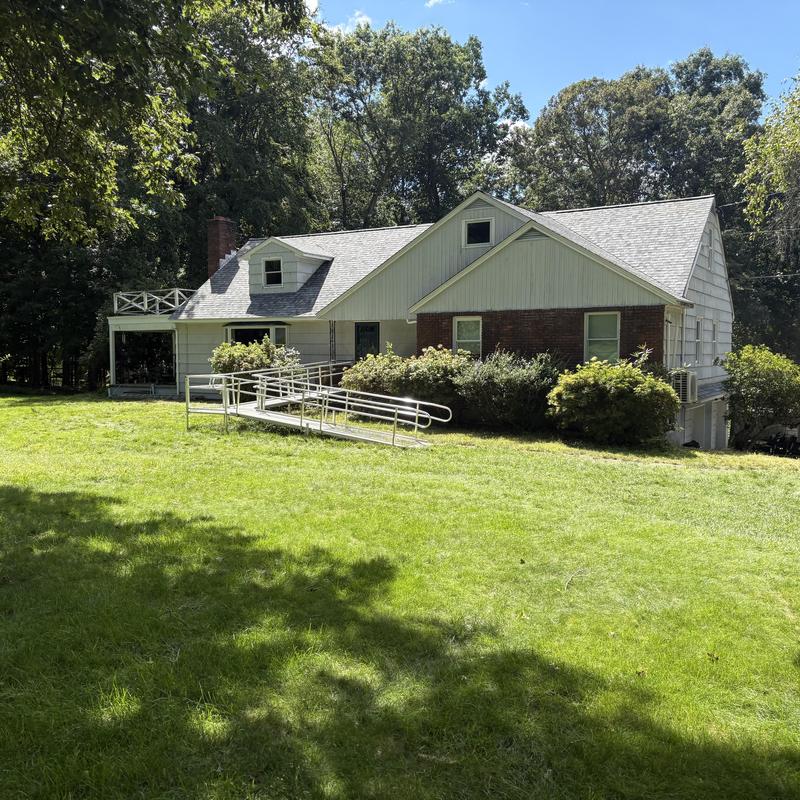Asphalt shingle roof on residential house in Westport CT Asphalt shingle roof on residential house in Westport CT