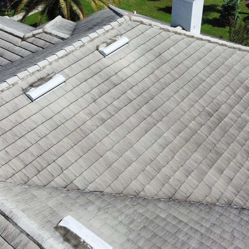 Tile roof with skylights and hip vents in Hudson FL Tile roof with skylights and hip vents in Hudson FL