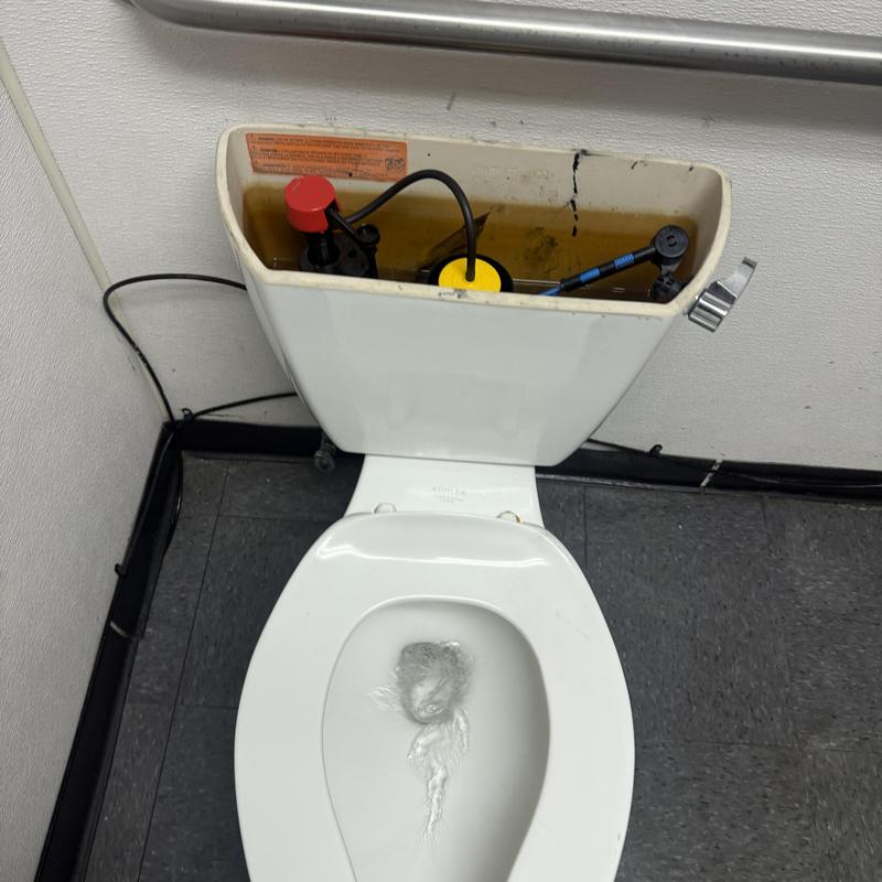 Toilet tank with internal valve components exposed