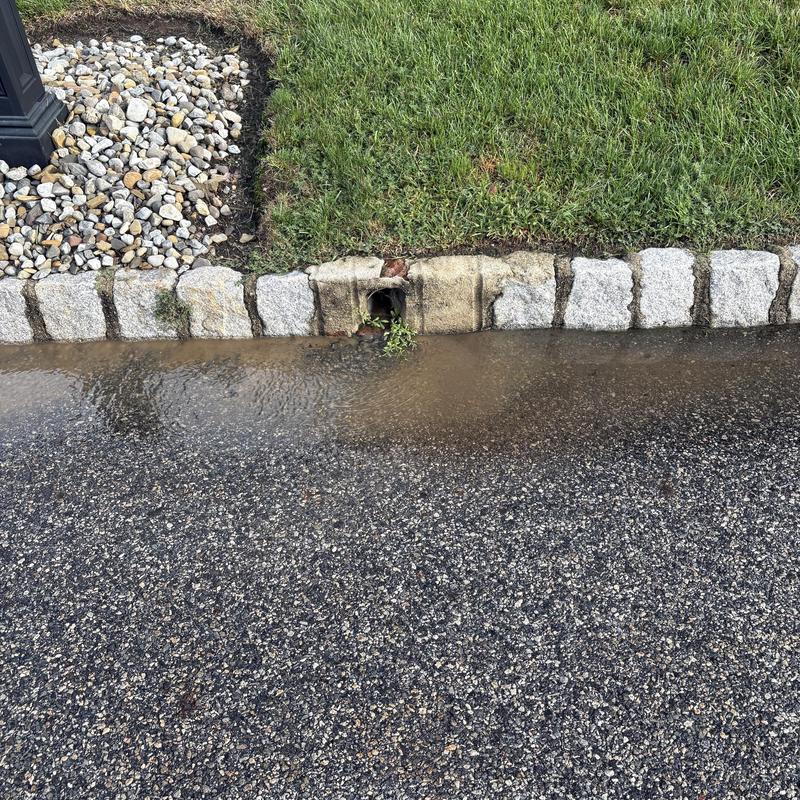 Drain pipe jetting for clogged street gutter drain Drain pipe jetting for clogged street gutter drain