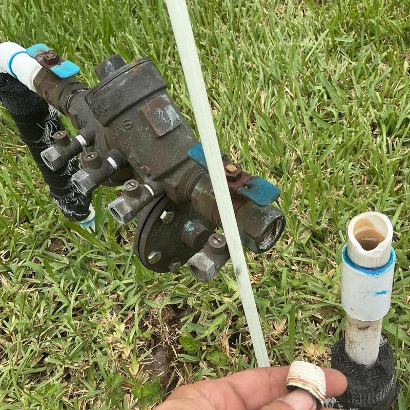 34 backflow preventer with broken fitting removal