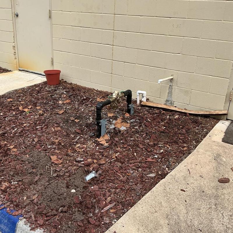 1-inch backflow preventer installation outdoors