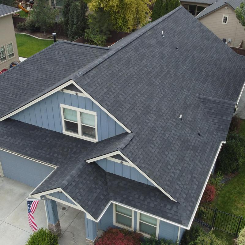 IKO Dynasty shingles granite black roof installation IKO Dynasty shingles granite black roof installation