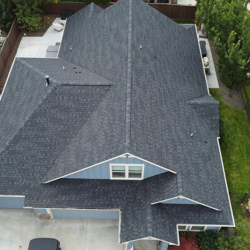 IKO Dynasty granite black shingle roof installation IKO Dynasty granite black shingle roof installation