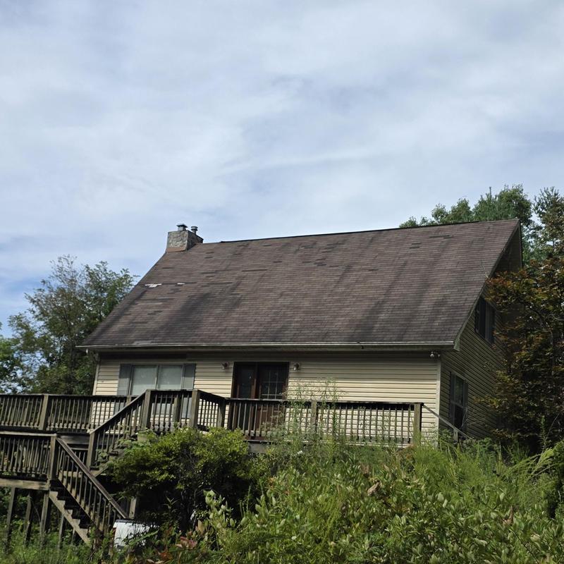 Asphalt shingle roof inspection on residential home