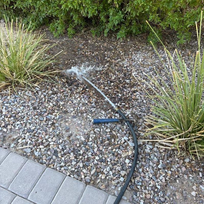 Water leak from outdoor garden hose connection Water leak from outdoor garden hose connection