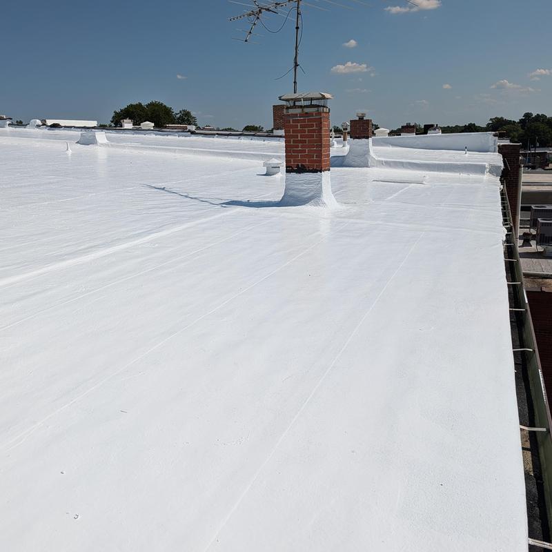 Flat Built-Up Roof with Elastomeric Coating in Sparta