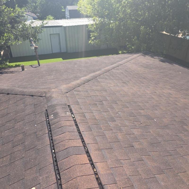 Ridge ventilation and shingle roof inspection
