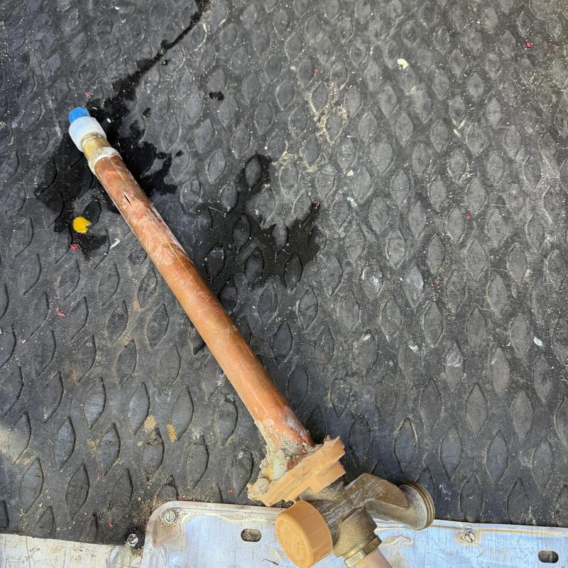 Hose bibb with extended copper pipe and capped end