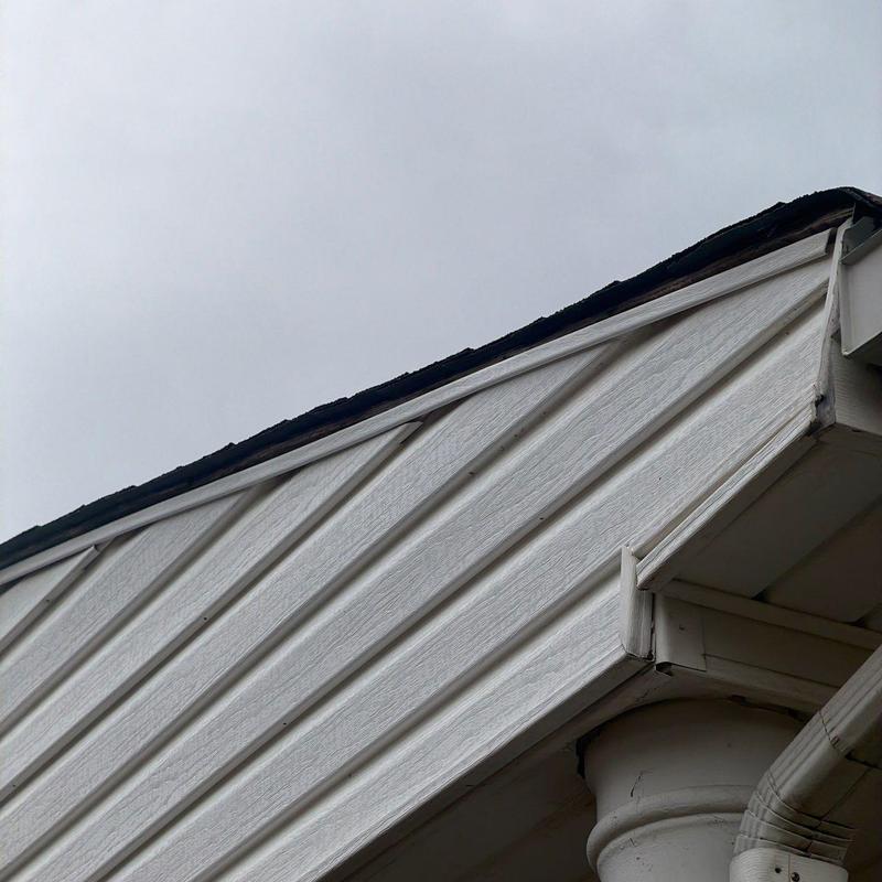 Roof shingles and fascia inspection with hail damage