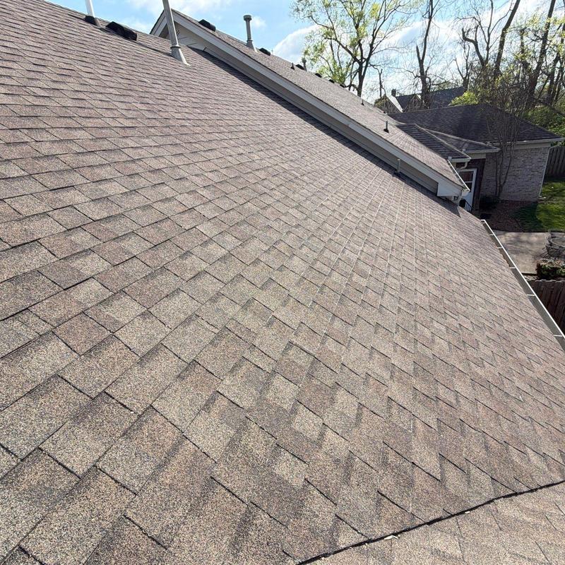 Asphalt shingle roofing with hail damage inspection in Brentwood
